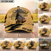 Joycorners Horse Golden Line With Yellow Leather Personalized Name 3D Cap (9 Breeds)