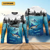 Joycorners Blue Marlin Fishing SPF Shirt For Men, Performance Fishing Shirts, Gift For Fisherman, Men's Fishing Shirt