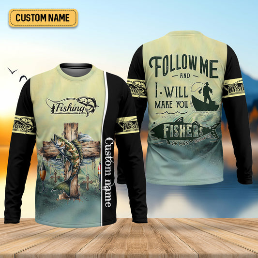 Joycorners And I Will Make You Fishers Of Men Christian Fishing SPF Shirt For Men, Gift For Fisherman