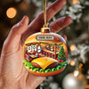 Joycorners Custom Name Hamburger Ornament, Christmas Gift Decoration 2D Flat LM2111