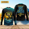 Joycorners Happiness Is A Big Bass And A Limit Of Panfish Fishing UPF Shirts, Funny Fishing Shirt, Fishing Gifts For Men