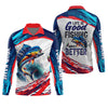 Joycorners Life Is Good Fishing Makes It Better SPF Shirts, Fishing Shirts For Men, Funny Fisherman Gift
