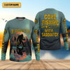 Joycorners Gone Fishing With Sasquatch Bassquatch Fishing UPF Shirts, Fishing Gifts For Men, Men's Fishing Shirt