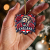 Joycorners Custom Name England Ornament, Christmas Gift for England Lover 2D Flat LM2211