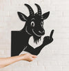 Maxcorners Funny Goat Metal Sign WITH LED/WITHOUT LED - Hilarious Farm Yard Decor, Rustic Prank Gift for Ranch, Barn & Outdoor Spaces MT0110