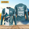 Joycorners I Fish So I Don't Choke People Blue Marlin Fishing SPF Shirt For Men, Fishing Gifts For Men, Men's Fishing Shirt