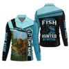 Joycorners Hooked On Fish, Largemouth Bass Fishing, Funny Fishing Shirt, UV Protection Clothing, Mens Casual Shirts