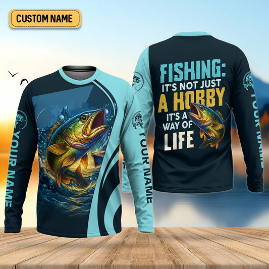 Joycorners Fishing It's Not Just A Hobby It's A Way Of Life Fishing UPF Shirts, Fishing Gifts For Men