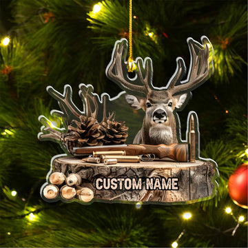 Joycorners Personalized Deer Hunting Ornament – Unique Christmas Gift for Hunters & Outdoorsmen MT1111
