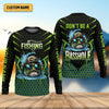 Joycorners Basshole Funny Fishing Shirt, Camouflage Fishing Shirts, SPF Shirt For Men, Hooded Fishing Shirt