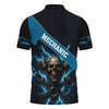 Joycorners Personalized Mechanic Shirt, Skull Engine Piston Wrench Lighting Design, Mechanic Uniforms, Gift For Men PT2609