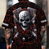 Joycorners Custom Name Mechanic Shirt Machine Skull Flame Style T Shirt All Over Print PT2609