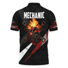 Joycorners Custom Name Mechanic Shirt Mechanic Heart Fire Printed Mechanic T Shirt PT2609