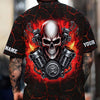 Joycorners Custom Name Skull Mechanic Shirt Flame Style Printed Jacket Hoodie All Over Print PT2609