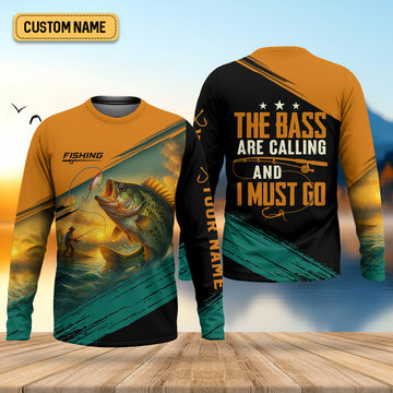Joycorners The Bass Are Calling And I Must Go SPF Shirt For Men, Gift For Fisherman, Largemouth Bass Fishing