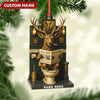 Joycorners Personalized Acrylic Deer Bathroom Christmas Ornament – Funny Personalized Holiday Decor for Hunters & Wildlife Lovers MT1111