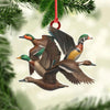 Joycorners Flying Duck Acrylic Christmas Ornament - 3D Waterfowl Hunting Decor, Duck Hunter Gift Idea MT1111