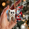 Joycorners Custom Name Dentist Ornament, Christmas Gift for Dentist 2D Flat LM2111