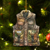 Joycorners Personalized Camo Hunting Vest Ornament – Custom Name Christmas Tree Decoration Gift for Hunters MT1111