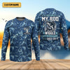 Joycorners I Just Hold My Rod Wiggle My Worm And Bam! She's On It Funny Fishing Shirt, SPF Shirt For Men, Gift For Fisherman