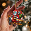 Joycorners Custom Name Santa Ornament, Santa Christmas Gift 2D Flat LM2111