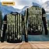 Joycorners American Hooker Patriotic Fishing Shirt, Camo Fishing Shirt, SPF Shirt For Men, Gift For Fisherman