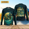 Joycorners The Struggle Is Real But So Is The Reward Horror Fishing SPF Shirt For Men, Men's Fishing Shirts Long Sleeve