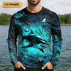 Joycorners Hunt or Be Hunted Deep Sea Danger Performance Fishing Shirts, Fishing Gifts For Men, Men's Fishing Shirt