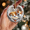 Joycorners Custom Name Corgi Ornament, Corgi Lover Christmas Gift 2D Flat LM2111