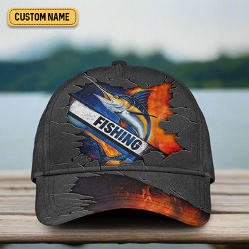 Joycorners Custom Name Fishing Cap, Fishing Hat For Men, Men's Sun Hats, Presents For Fishermen