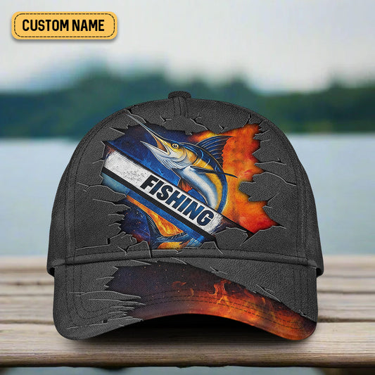 Joycorners Custom Name Fishing Cap, Fishing Hat For Men, Men's Sun Hats, Presents For Fishermen