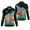 Joycorners Flamingo Fishing, Hooded UPF Shirt, Funny Fishing Shirt, Men Jersey, Presents For Fishermen