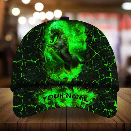 Personalized multicolor unique fire horse pattern cap