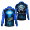 Joycorners Jesus Made Me A Fisherman SPF Long Sleeve Shirts, Jesus Fishing Shirt, Fishing Shirts For Men