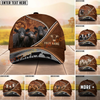 Joycorners Cow Farm Floral Carved Leather Cattle Family Personalized Name Cap (8 Breeds)