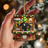 Joycorners Custom Name Barista Ornament, Bartender Christmas Gift3 2D Flat LM2111