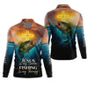Joycorners Jesus Is My Savior Fishing Is My Therapy SPF Shirts, Jesus Fishing Shirt, Fishing Shirts For Men