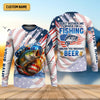 Joycorners Don't Bother Me While I'm Fishing Beer Patriotic Fishing Shirt, SPF Shirt For Men, Funny Fishing Shirt