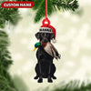 Joycorners Personalized Hunting Dog Christmas Ornament with Duck – Custom Name Lab Retriever Holiday Decor MT1111