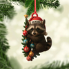 Joycorners Personalized Raccoon Acrylic Christmas Ornament – Cute Holiday Gift - Perfect Gift for Kids & Animal Lovers MT1111