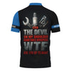 Joycorners Personalized Mechanic Shirt, Even The Devil On My Shoulder Somtimes Whispers WTF Are You Up To Now, Gift For Men PT2609