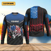 Joycorners Largemouth Bass Fishing Patriotic Fishing Shirt, SPF Shirt For Men, Presents For Fishermen