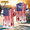 Joycorners American Hooker Hooded UPF Shirt, American Flag Fish Shirt, Long Sleeve Fishing Shirts, Mens Casual Shirts