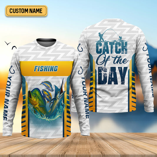 Joycorners Catch Of The Day Funny Fishing Shirts For Men, SPF Shirt For Men, Funny Fishing Shirt, Gift For Fisherman