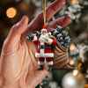 Joycorners Custom Name Gym Santa Ornament, Gymnastics Christmas Gift 2D Flat LM2111