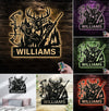 Maxcorners Personalized Deer Hunting Metal Sign WITH LED/WITHOUT LED – Bow & Rifle Wall Decor for Hunters MT0110