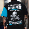 Joycorners Personalized Mechanic Shirt, Drug Free Job Quote, Custom Name Shirt, Cool Skull Design, Funny Work Apparel, Gift for Mechanics PT2609