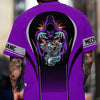 Joycorners Custom Mechanic Shirt, Personalized Work Uniform, Custom Name & Department, Cool Mechanic Graphic Tee, Purple Engine Skull Design PT2609