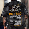 Joycorners Personalized Mechanic T Shirt Custom Name Hourly Rate Funny Auto Repair Garage Workwear Tee Car Repair Wrench Shirt Gift For Men Dad PT2609