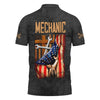 Joycorners Patriotic Mechanic Shirt, American Flag & Cross Design with Wrenches, Perfect Gift for Christian Mechanics, Car Repair & Garage Fans PT2609